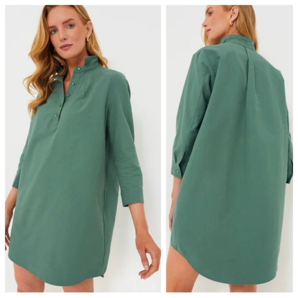 Tuckernuck Pomander Place Polly Cotton Green Dress Size Small